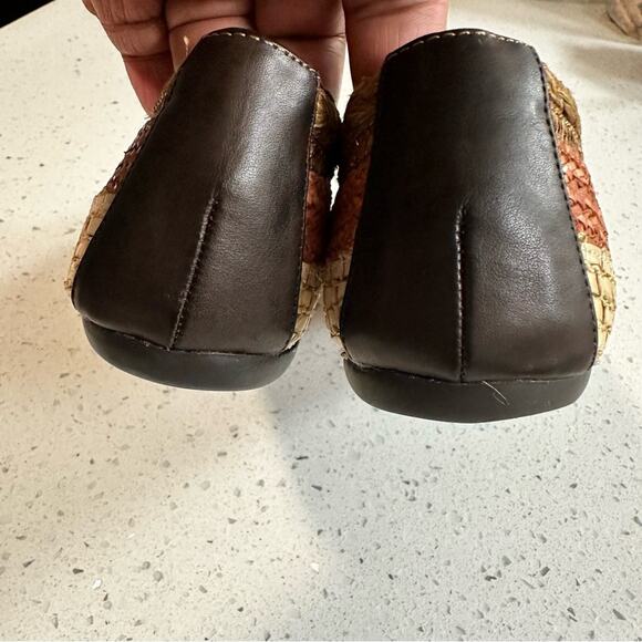 Kelly & Katie Ballet Flat Shoes Raffia Brown Burnt Orange Boho Size 9.5 - Picture 9 of 12